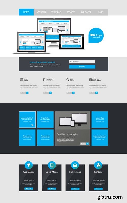 Stock Vectors - Website template 23, 25xEPS