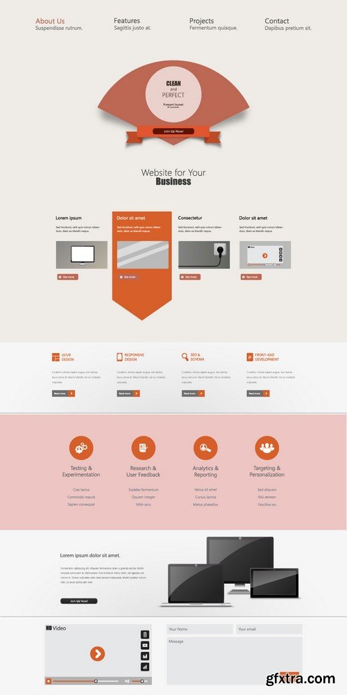 Stock Vectors - Website template 23, 25xEPS