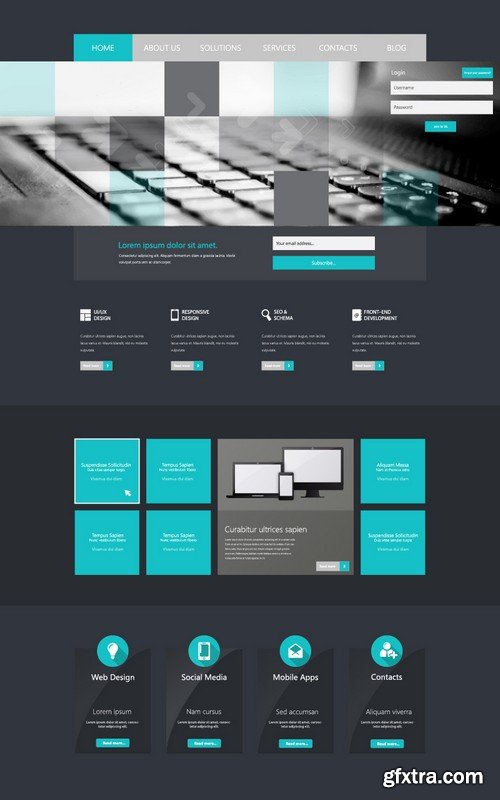 Stock Vectors - Website template 23, 25xEPS