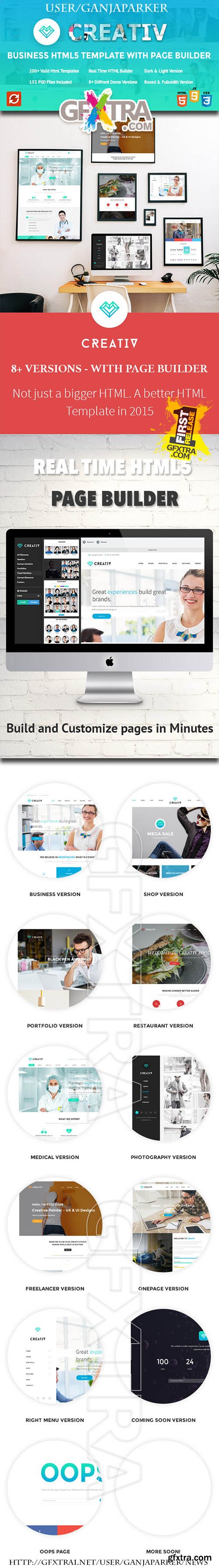 ThemeForest - Creativ v1.0.2 - Business HTML5 Template with Page Builder - FULL