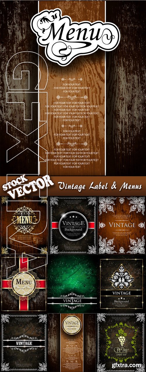 Stock Vector - Vintage Label & Menus