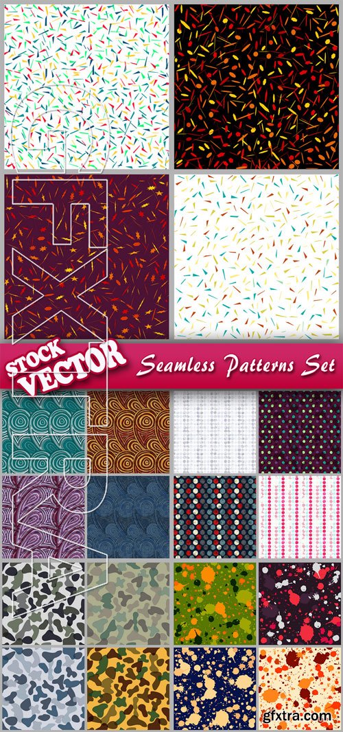 Stock Vector - Seamless Patterns Set