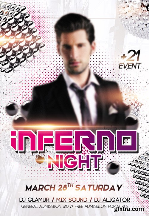 Inferno Night Club Flyer PSD Template