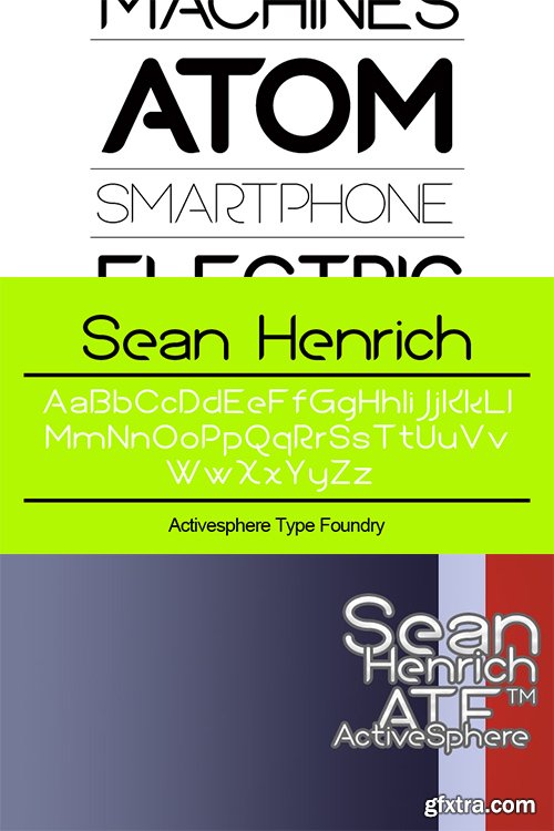 Sean Henrich ATF Font Family - 12 Fonts $360