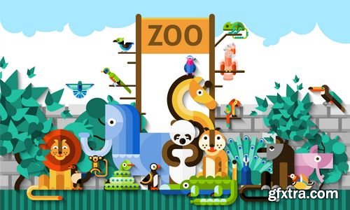 Animals Background Illustration