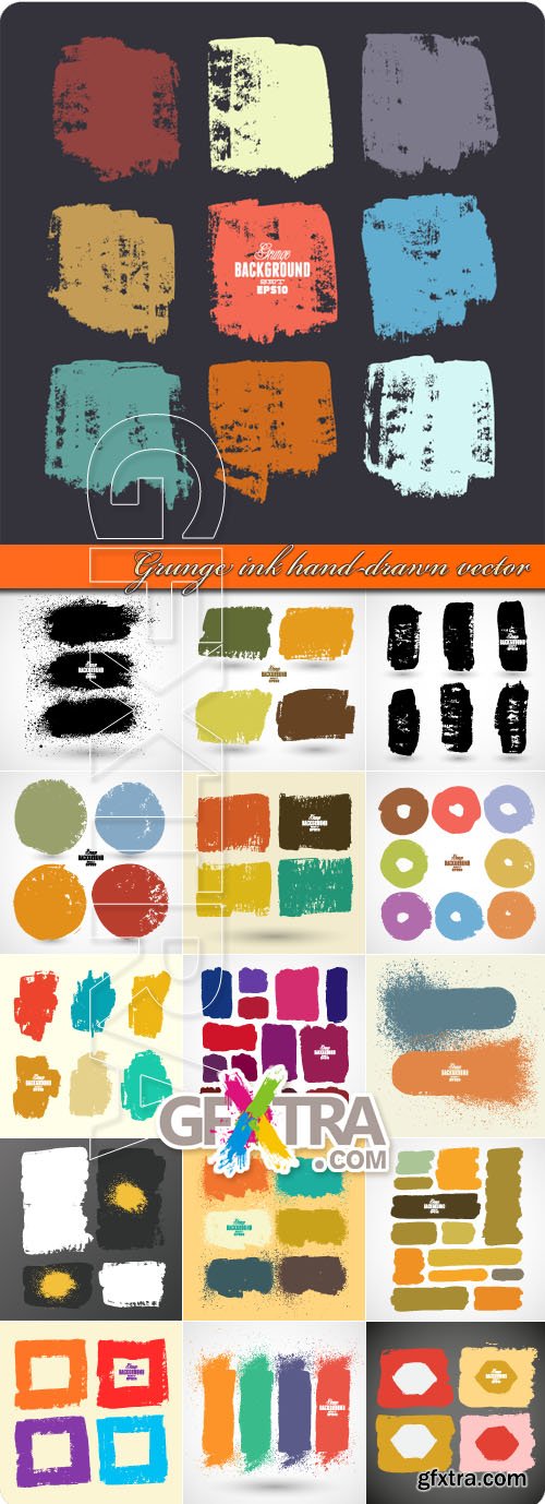 Grunge ink hand-drawn vector