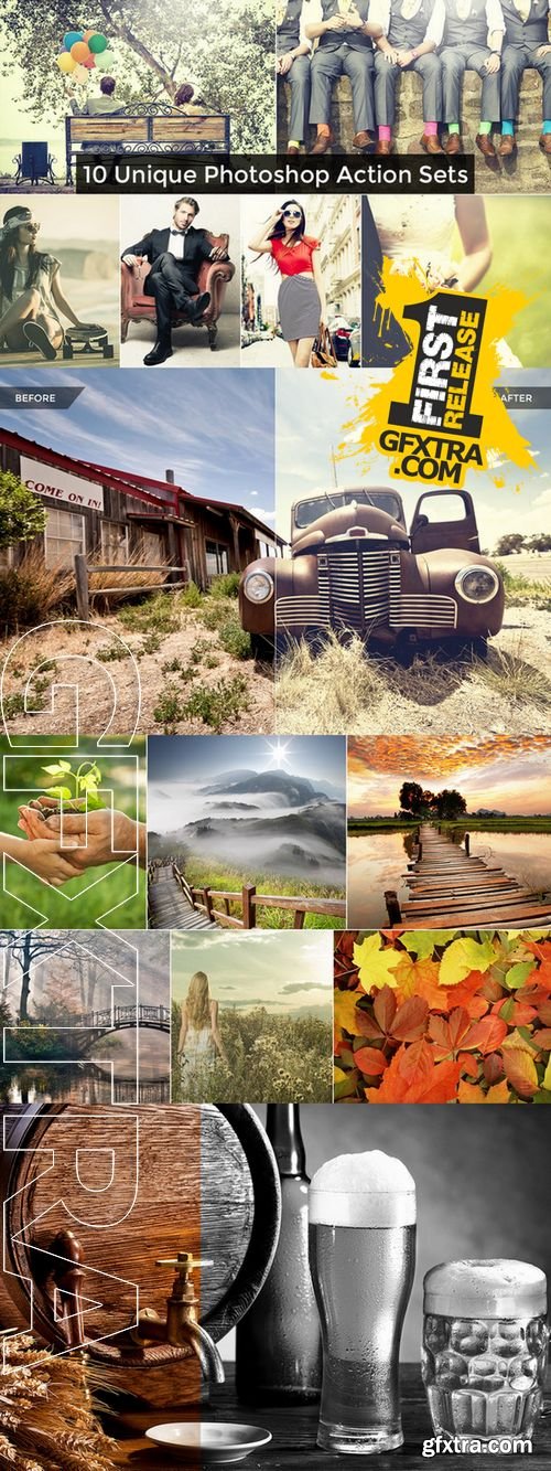 10 Unique Photoshop Action Sets - CM 190678