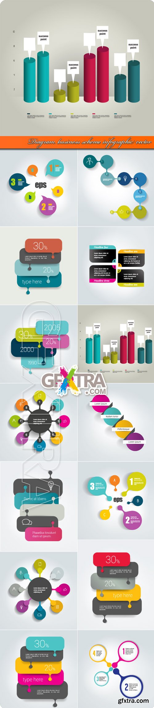 Diagram business scheme infographic vector