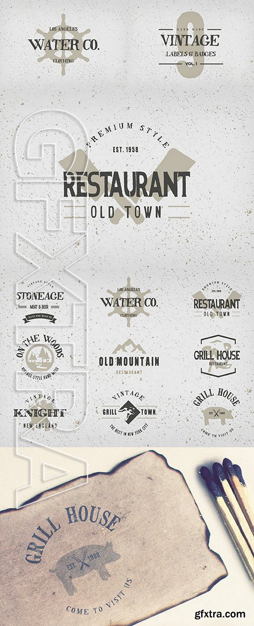 CM - Vintage Hand Drawn Logos V1 82987