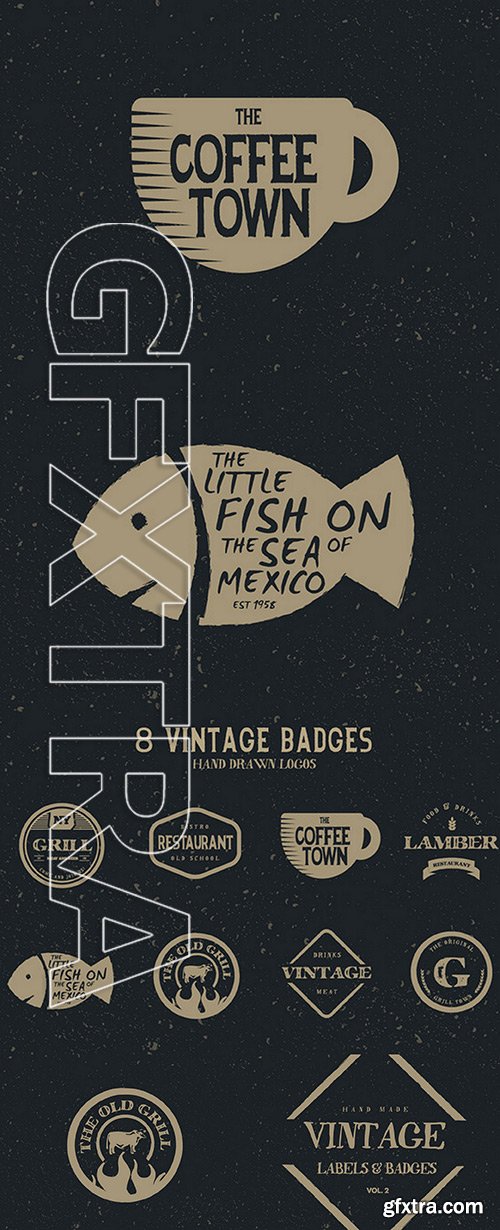 CM - Vintage Hand Drawn Logos V2 88060