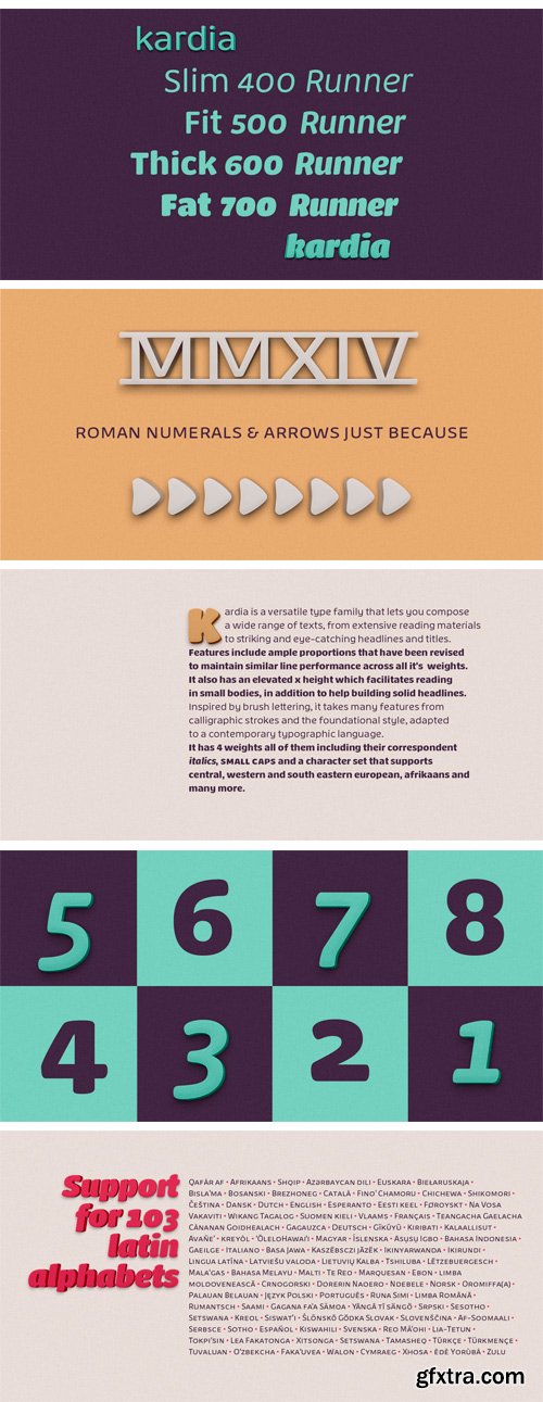 Kardia Font Family $300