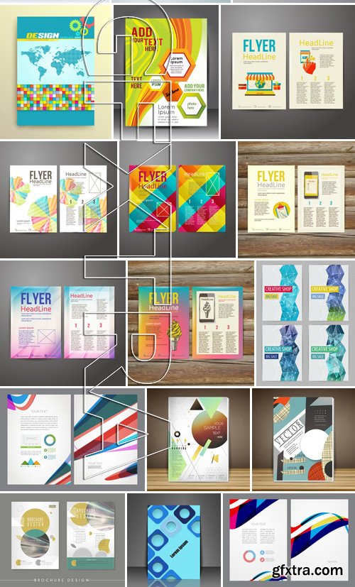 Stock Vectors - Business Flyer Template 5, 25xEPS