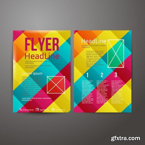 Stock Vectors - Business Flyer Template 5, 25xEPS