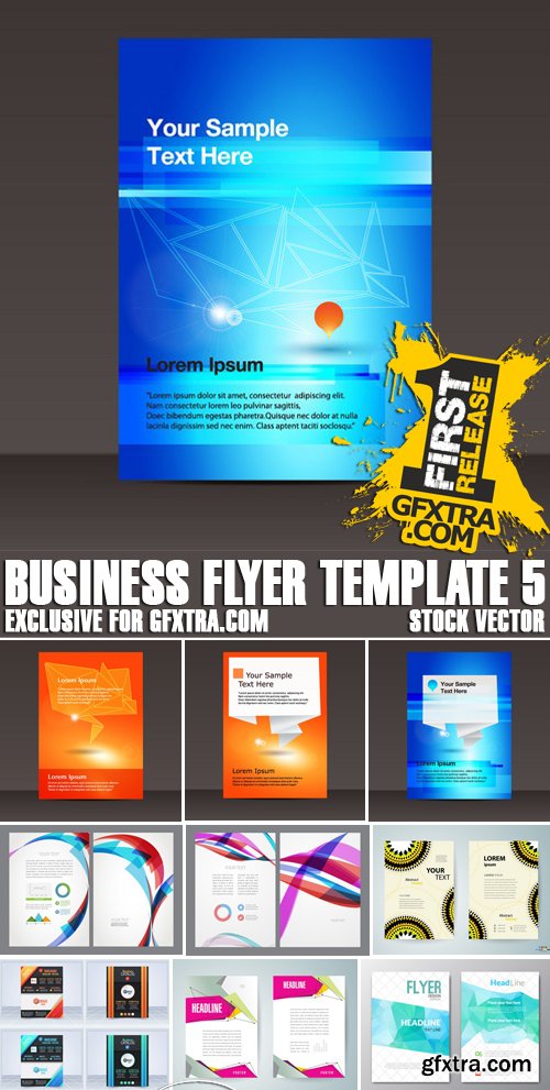 Stock Vectors - Business Flyer Template 5, 25xEPS