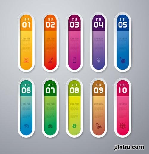 Stock Vector - Abstract 3D Digital Illustration Infographics, 25EPS