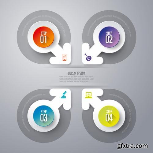 Stock Vector - Abstract 3D Digital Illustration Infographics, 25EPS