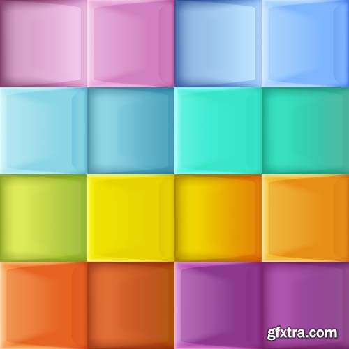 3D Colorful Backgrounds - 25x EPS