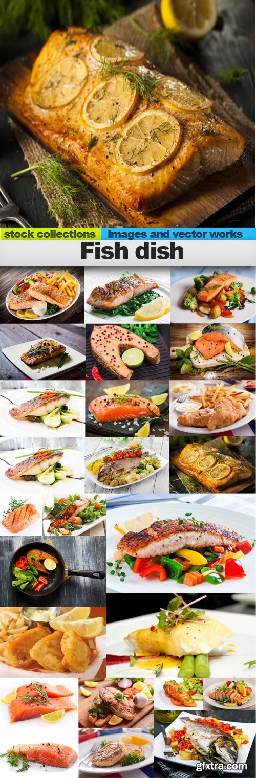 Fish dish, 25 x UHQ JPEG