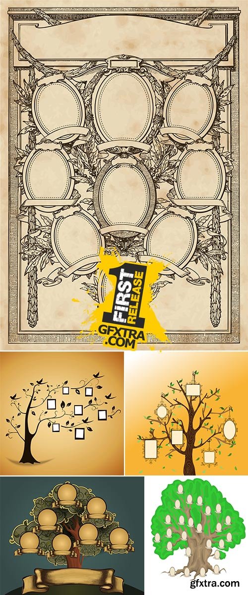 Stock: Family tree design template