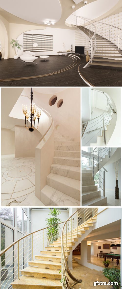 Interior, various stairs - stock photos