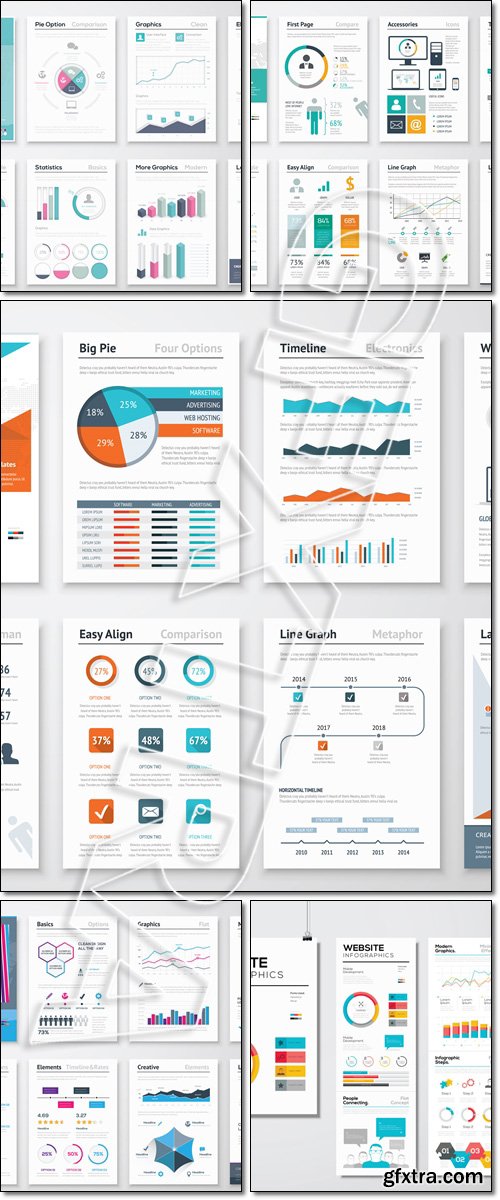 Infographics business vector elements for corporate brochures - Vector