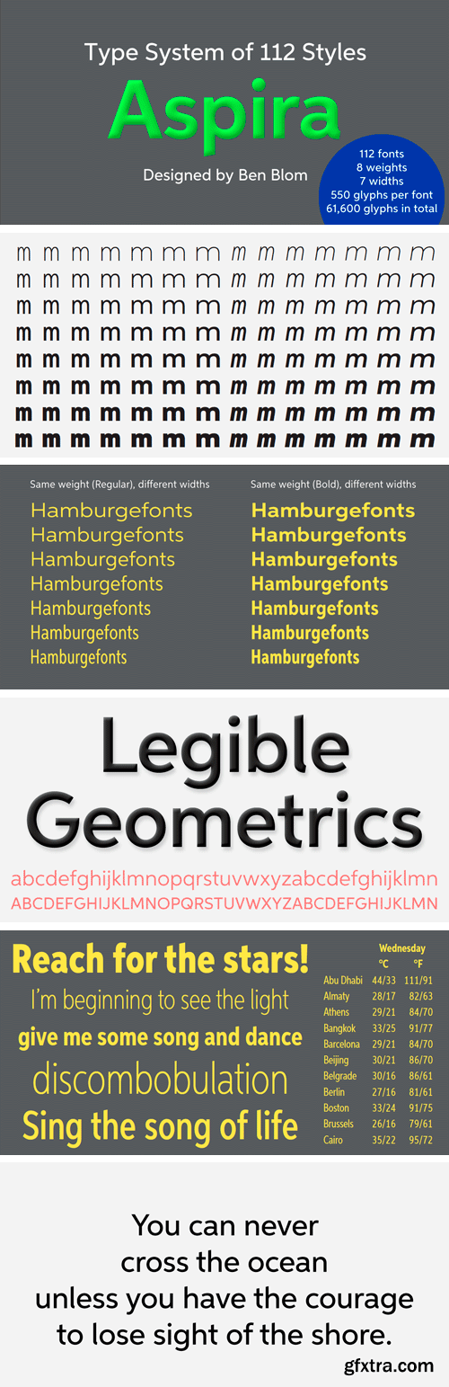 Aspira Font Family - 112 Fonts $390