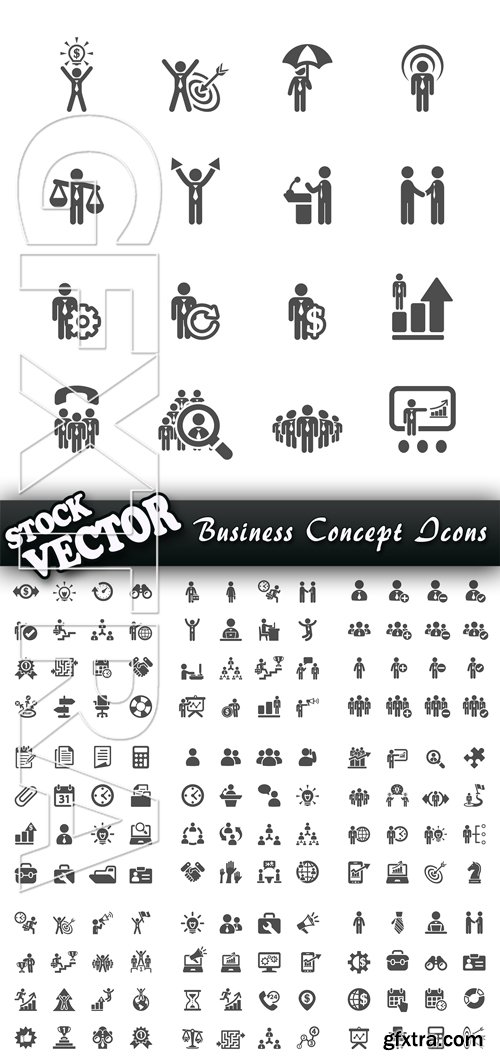 Stock Vector - Business Concept Icons