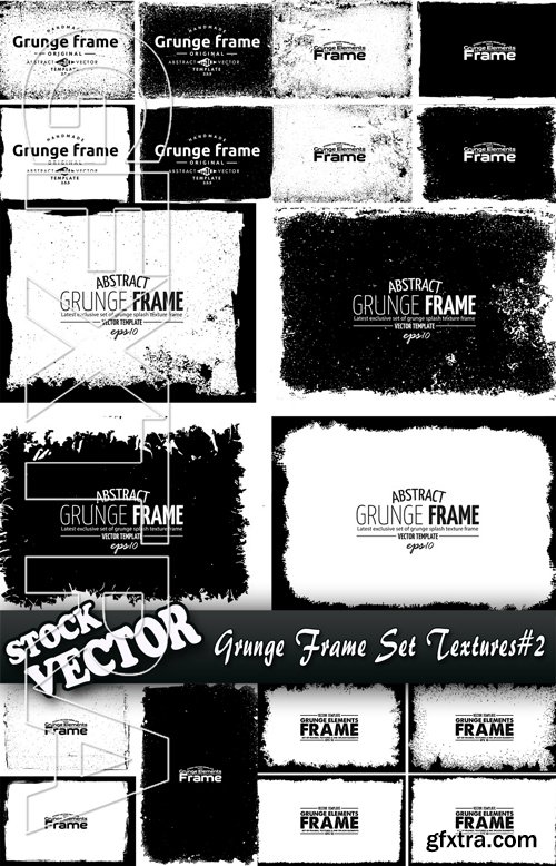 Stock Vector - Grunge Frame Set Textures#2