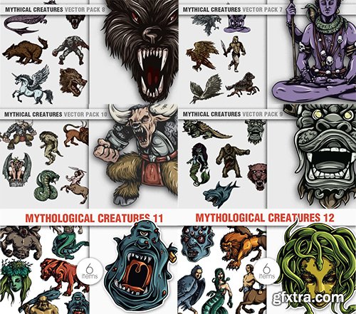 Mythical Creatures & Greek Mythology Vector Bundle