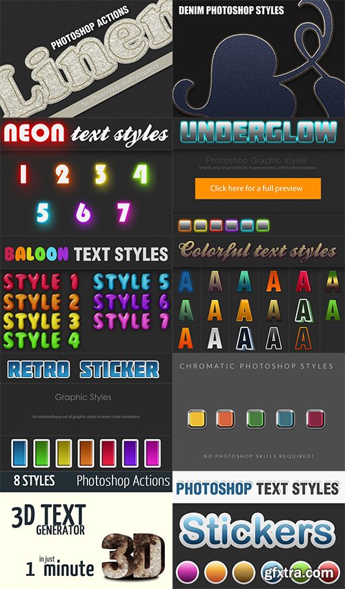 327 Premium Photoshop Text Styles