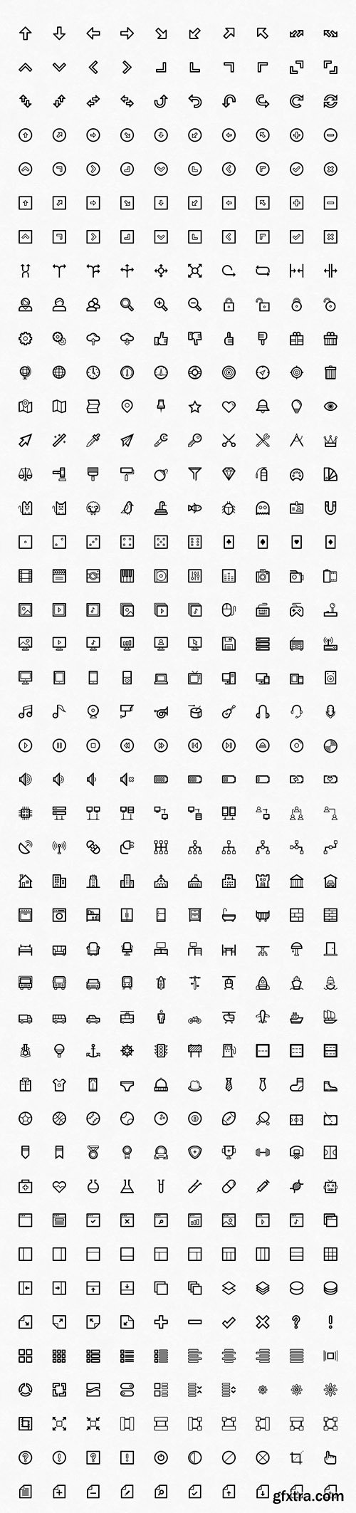 PixelBazaar Icon Bundle: 900 Premium Vector Icons