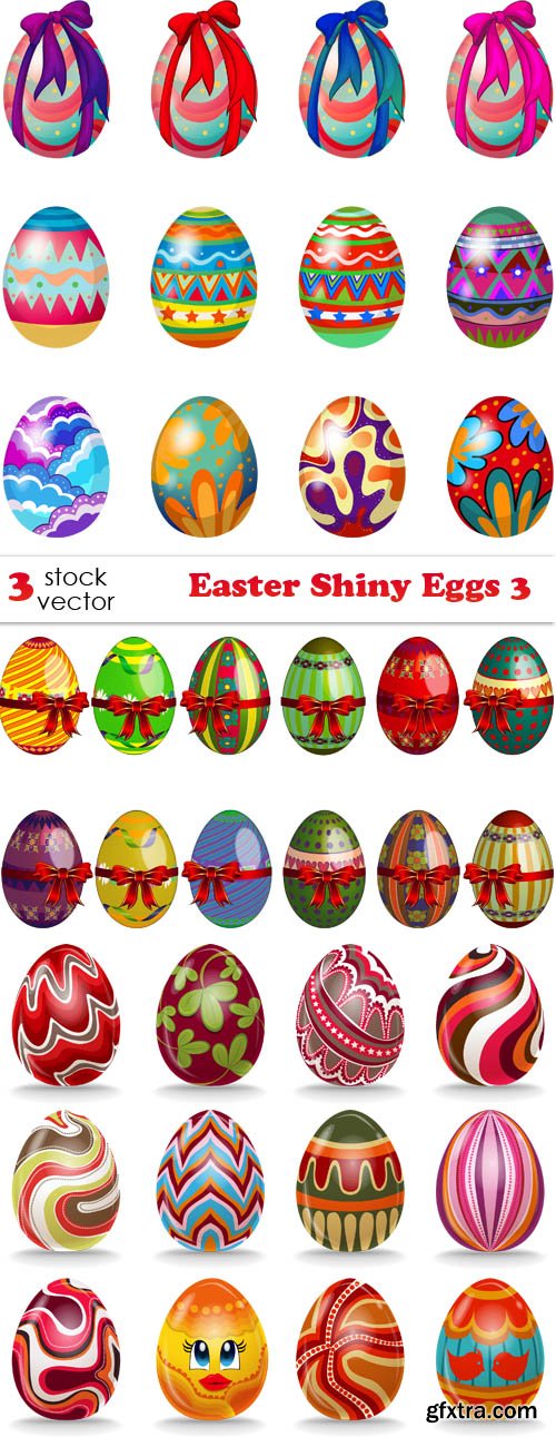 Vectors - Easter Shiny Eggs 3