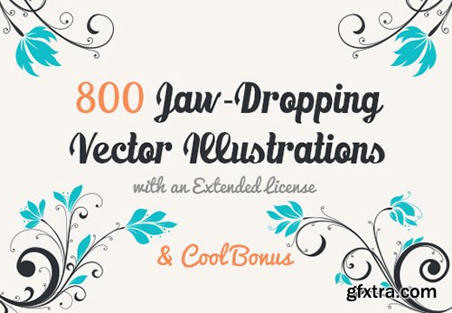 800 Jaw-Dropping Vector Illustrations & Cool Bonus