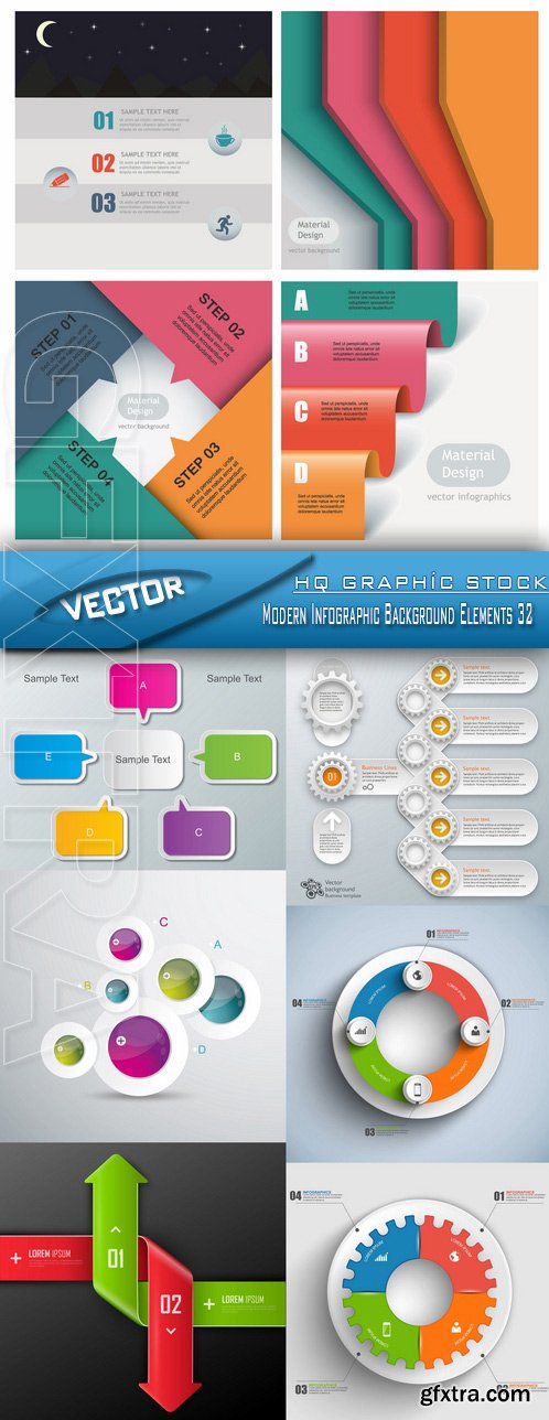 Stock Vector - Modern Infographic Background Elements 32