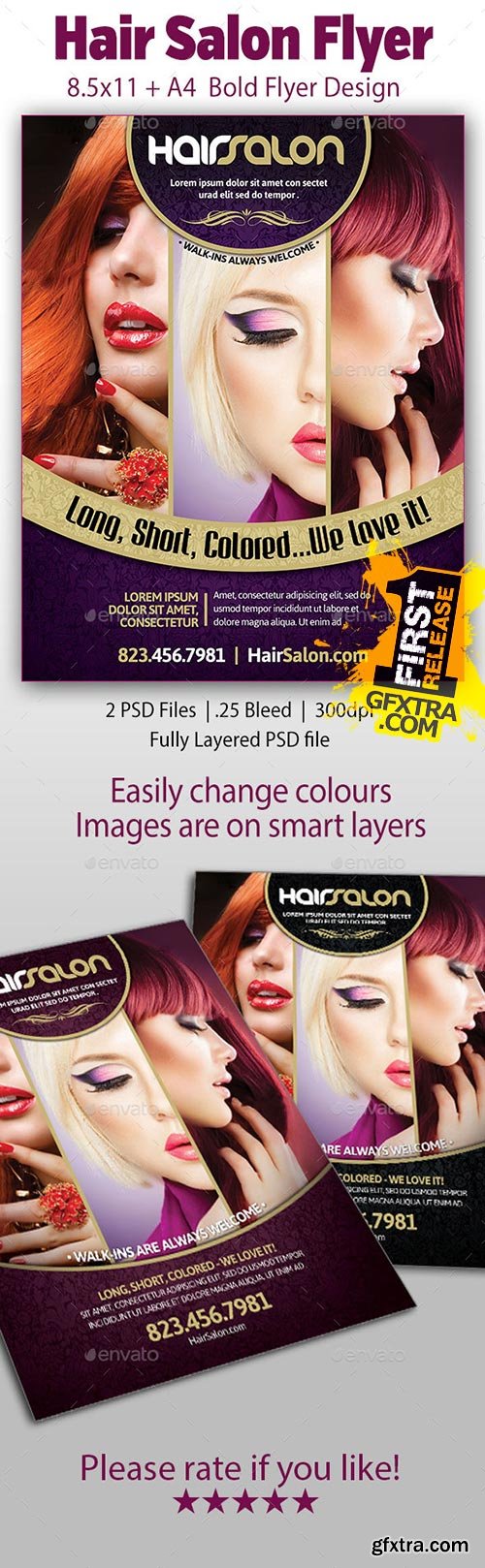 GraphicRiver - Hair Salon Flyer 9870686