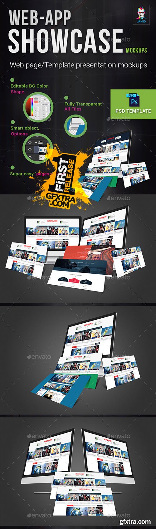 GraphicRiver - Web-App Showcase Mockups 10409395