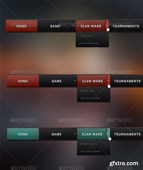 GraphicRiver - Game Navigation Bars