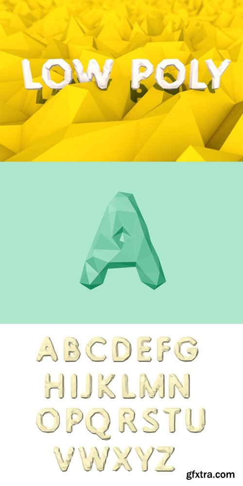 Vector Low Poly Alphabet