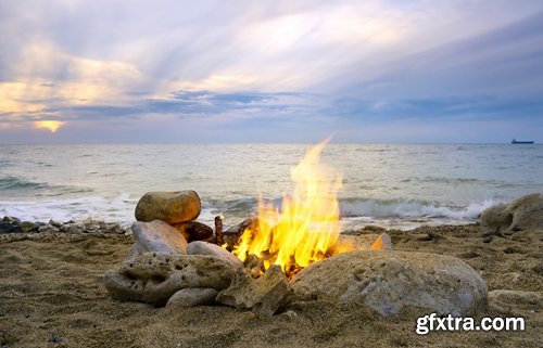 Collection of beautiful bonfire on various natural landscape 25 HQ Jpeg