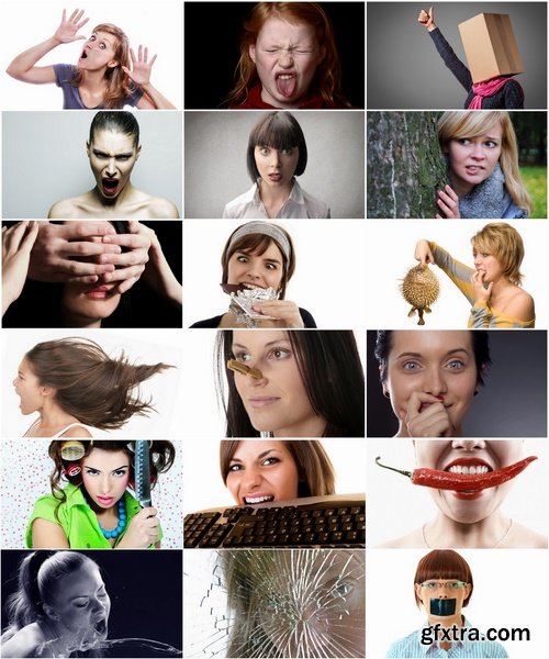 Collection of people with different emotions on faces 25 HQ Jpeg