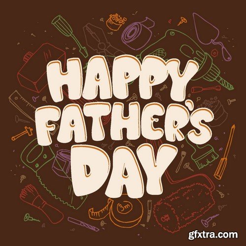 Stock Vectors - Happy Father Day, 25xEPS