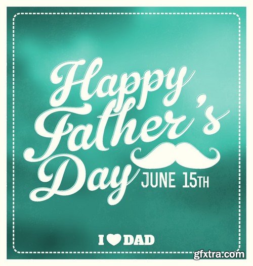 Stock Vectors - Happy Father Day, 25xEPS