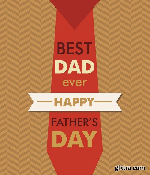 Stock Vectors - Happy Father Day, 25xEPS