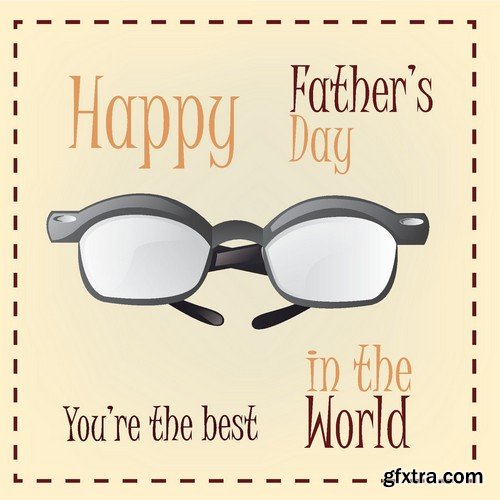 Stock Vectors - Happy Father Day, 25xEPS