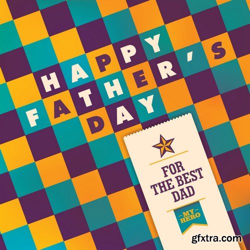 Stock Vectors - Happy Father Day, 25xEPS