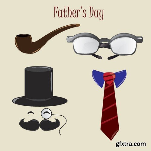 Stock Vectors - Happy Father Day, 25xEPS