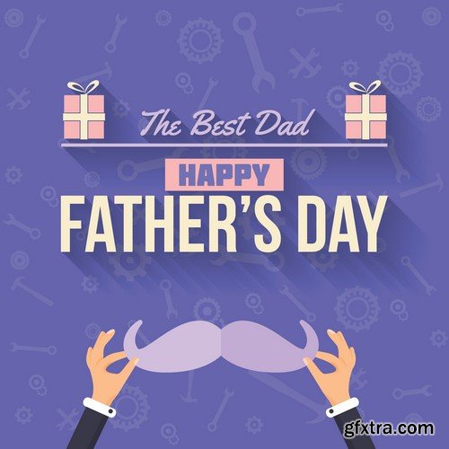 Stock Vectors - Happy Father Day, 25xEPS