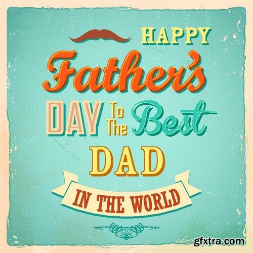 Stock Vectors - Happy Father Day, 25xEPS