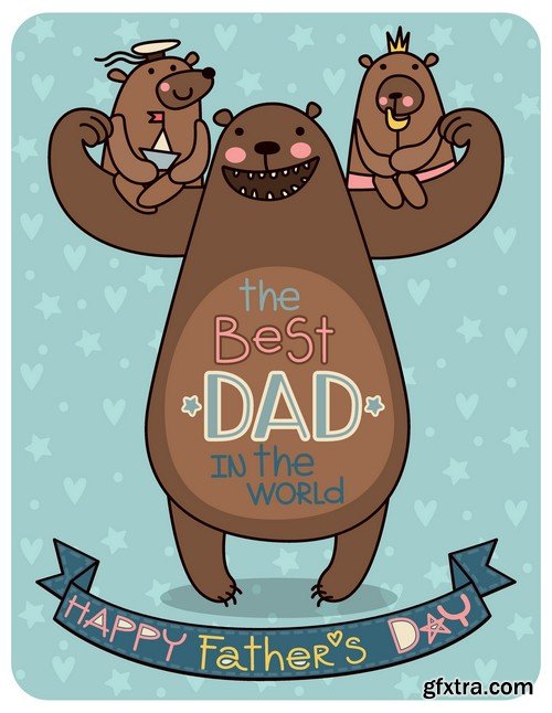 Stock Vectors - Happy Father Day, 25xEPS