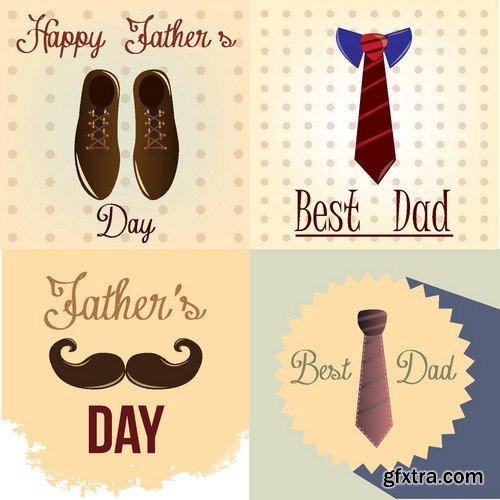 Stock Vectors - Happy Father Day, 25xEPS